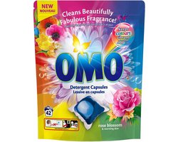 Omo Wascapsules Rose Blossom Wasmiddel Capsules 42 wasbeurten