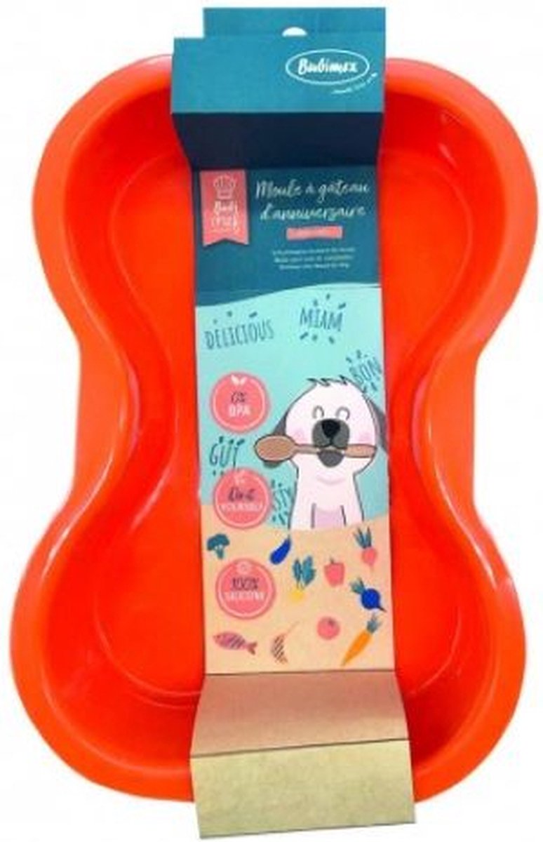 Bubimex – bakvorm in botvorm – voor honden – verjaardagstaart