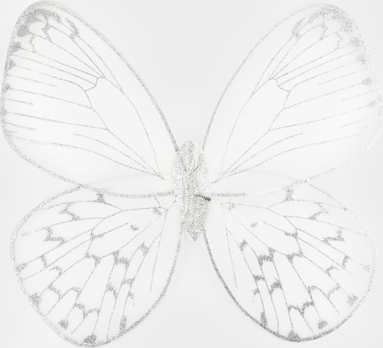 Den Goda Fen fee vleugels wit zilver 60cm verkleedaccessoire speelgoed.