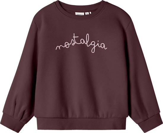 Sweat-shirt Name It Pour Fille - Coupe Crop Décontractée - Manches Longues - Col Rond - Tendance Automne