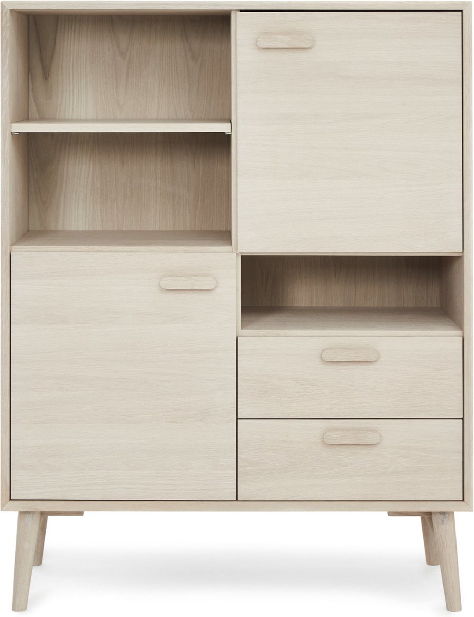 Wandkast Naturel Eiken - 100x40x130cm - Wandkast Porto