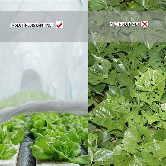 Gewasbeschermingsgaas, 2 Pack Insectenwerend gaas met trekkoord, Gewasbeschermingsgaas, Tuinnet