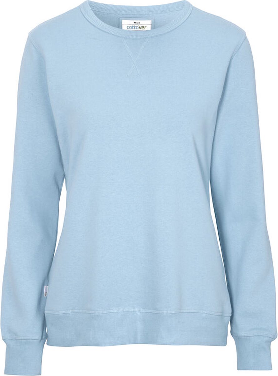 Cottover SWEATER CREW NECK LADY - GOTS GECERTIFICEERD 141004 - Lichtblauw - L