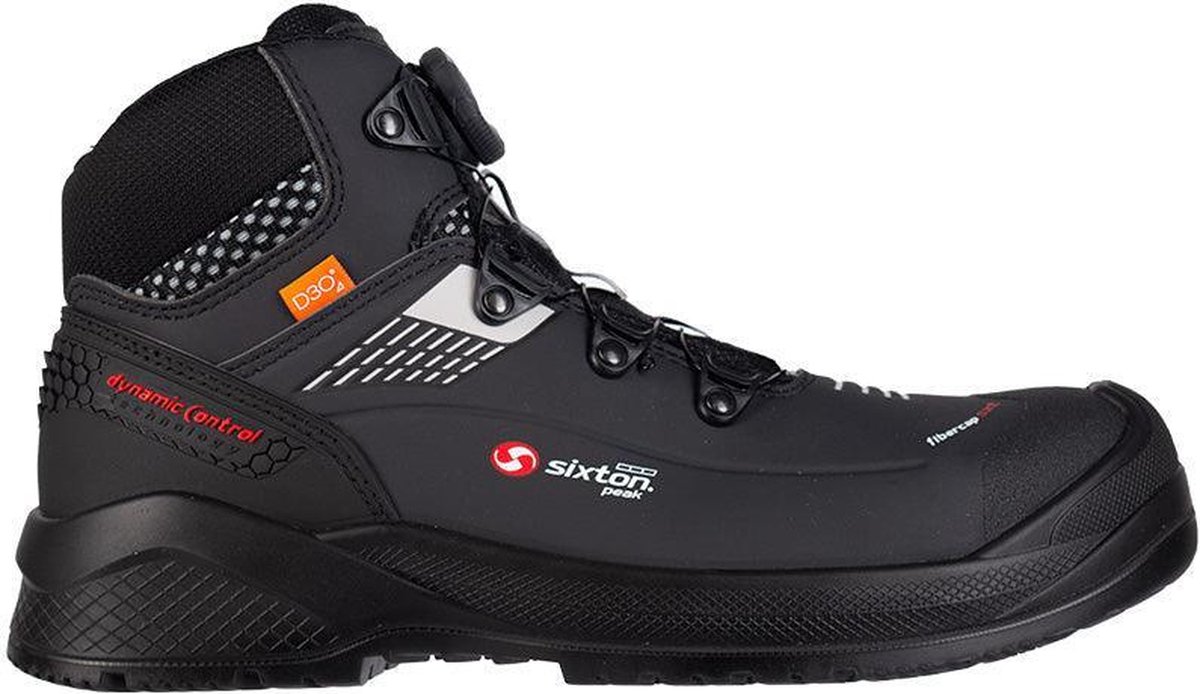 Sixton Muscle BOA Hoog 43488-01 S3 - Zwart/Grijs - 44