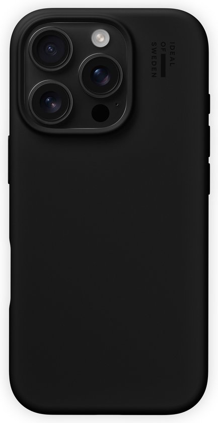 iDeal of Sweden Silicone Case met magnetische ring geschikt voor iPhone 16 Pro Max Black