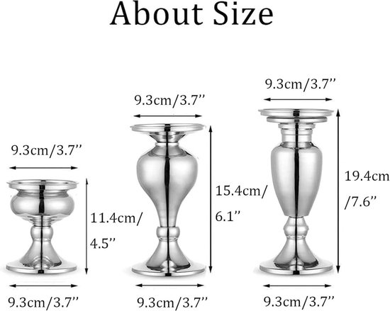Sziqiqi Gouden Taps Toelopende Kandelaar Set van 3, Metalen Kandelaar voor Pilaar of Taps Toelopende Kaarsen, Elegante Kandelaar voor Bruiloft Centerpieces Kandelaar voor Eetkamer Kersttafels