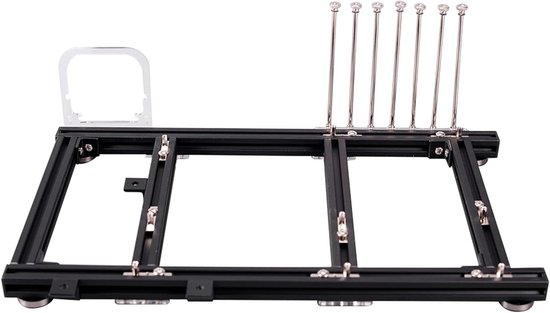 DIY Mini Open Aluminium Frame ATX Moederbord PC Computerbehuizing PC Frame Testbank ITX ATX MATX Testbank Open Air Case, Verticaal Overklokken(Zwart