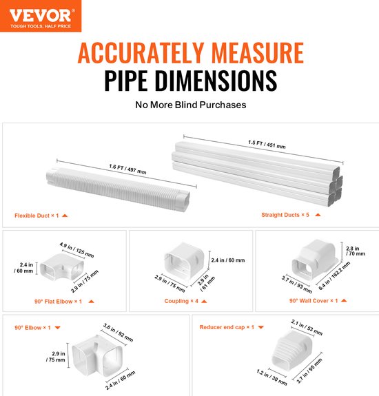 W'eau Trillingsdempers voor warmtepompen - 60 cm - 2 stuks