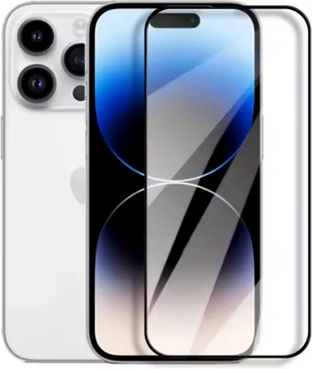 CHPN - Screenprotector glas – Beschermplaatje geschikt voor iPhone 15 Plus – Telefoonbescherming - Screen protectie - Met zwart randje