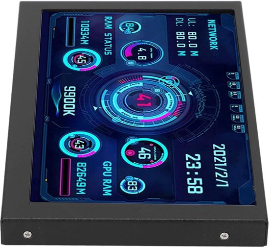 Mini Écran Ips Usb 3,5 Pouces, Aida64 Pc Cpu Ram Data Monitor Pc Affichage De La Température