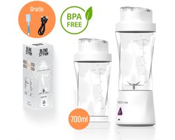 BlendStorm® Draagbare Blender - Draadloze Blender - Draadloos - Blenders - Blender To Go - 6 Mesjes…