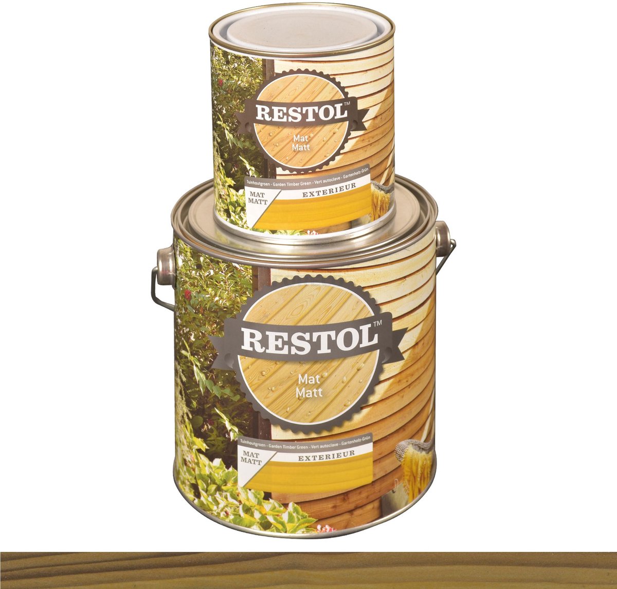 Restol Houtolie Mat Tuinhoutgroen 0,75L