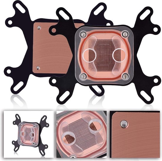 GPU Water Block, GPU Water Cooler, Water Cooling Block, GPU Cooler, Computer GPU Cooling Water Block Cooler Kit Rood koperen basis voor grafische verwerkingseenheid