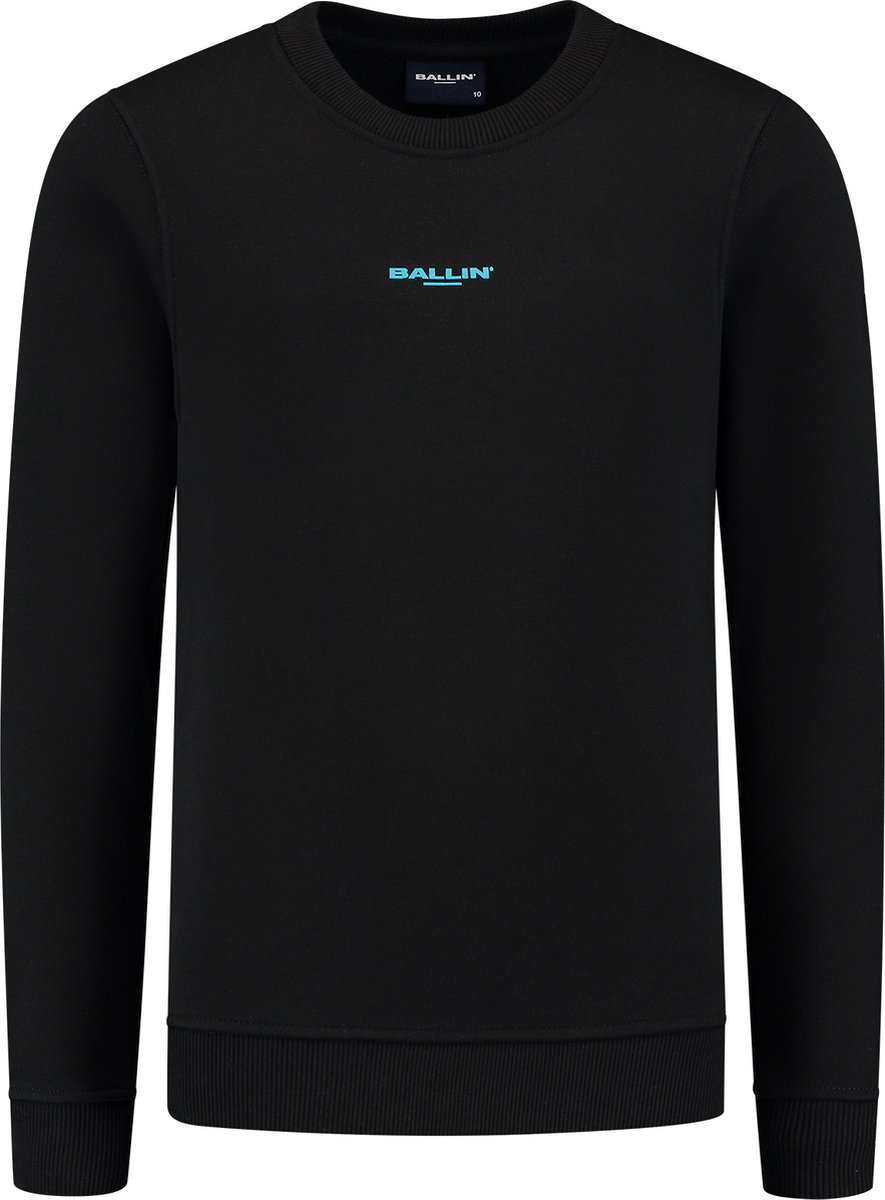 Ballin Amsterdam - Jongens Regular fit Sweaters Crewneck LS - Black - Maat 14