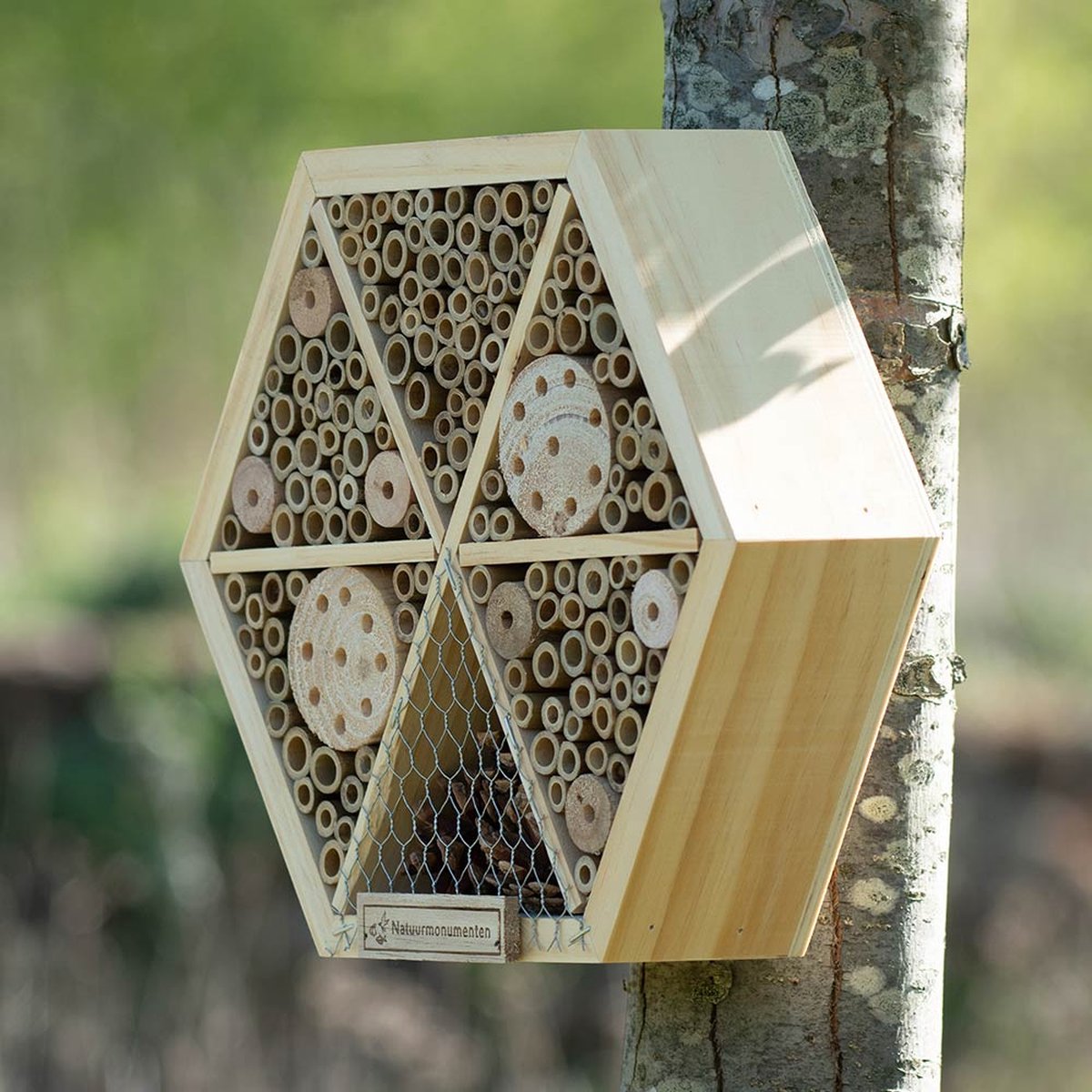 Natuurmonumenten Insectenhuis Zeshoek - Nestkast - 25x8x25 cm Medium — afbeelding 3