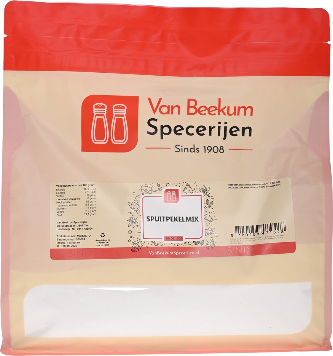 Goedkoopste Van Beekum Specerijen - Spuitpekelmix - 1 kilo (hersluitbare stazak