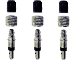 Fiets Ventiel met Stofkapje (3 Stuks) - Fietsaccessoires in Zwart