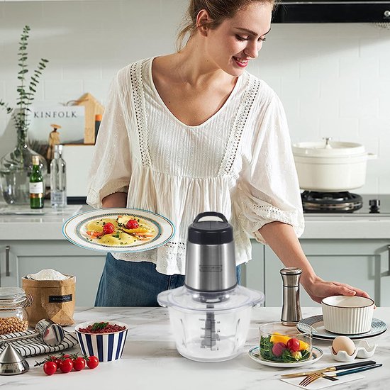 Royalty Line - Hachoir multifonctionnel - 300W - Hachoir électrique - 1.2l