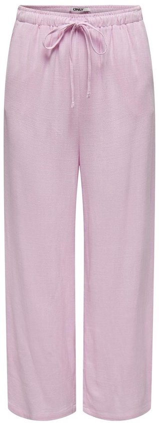 Pantalons femme ONLY ONLSIESTA MW PULL-UP LINEN BL PNT NOOS - Pirouette