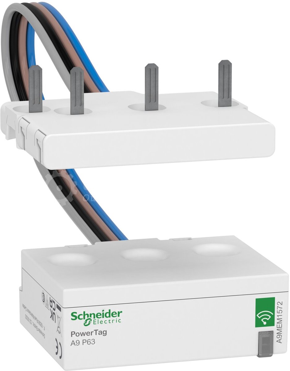 Schneider Electric Acti9 A9MEM1572 PowerTag 3 polig + nul ondermontage pitch 9mm 236037