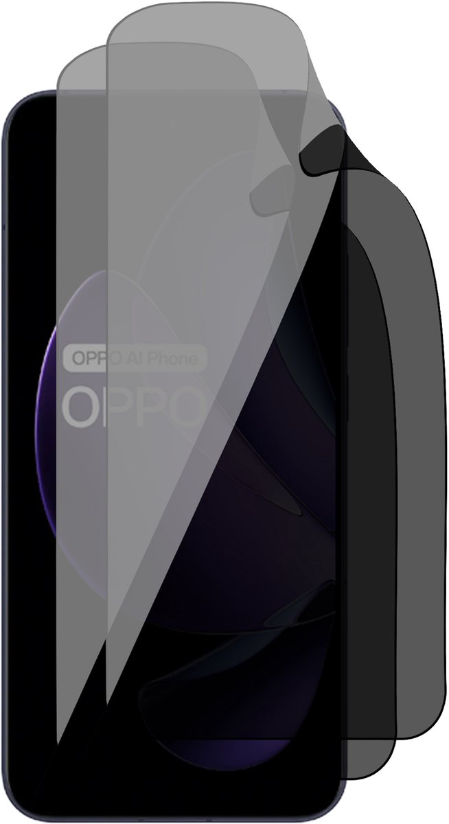 Privacy Screenprotector geschikt voor Oppo Reno 13 Pro - 2x FlexGuard Screen Protector