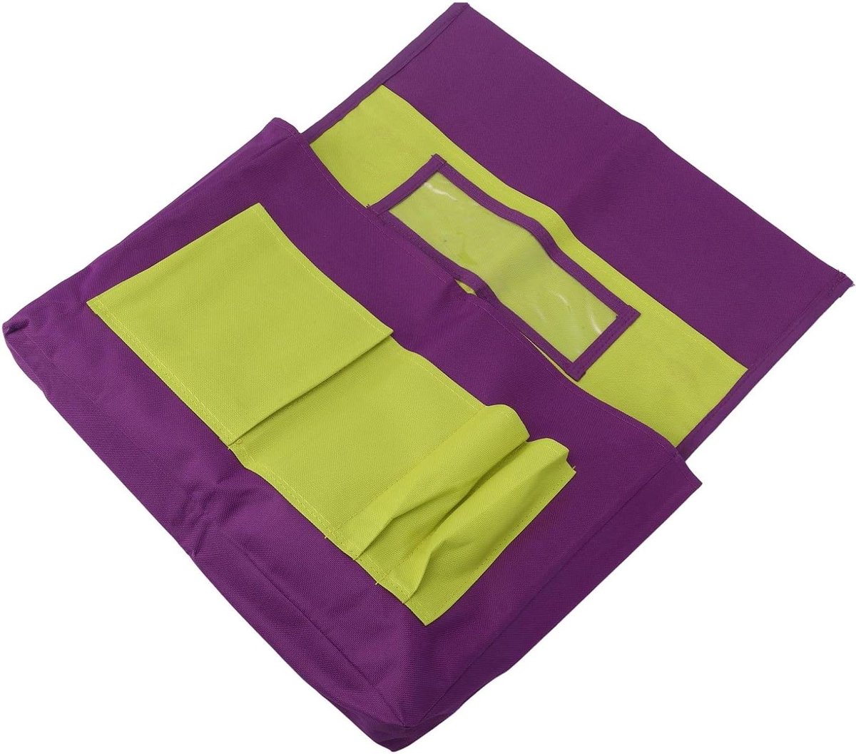 Chair Back Supply Organizer - Reinforced Stitching - Purple Yellow for Toddler