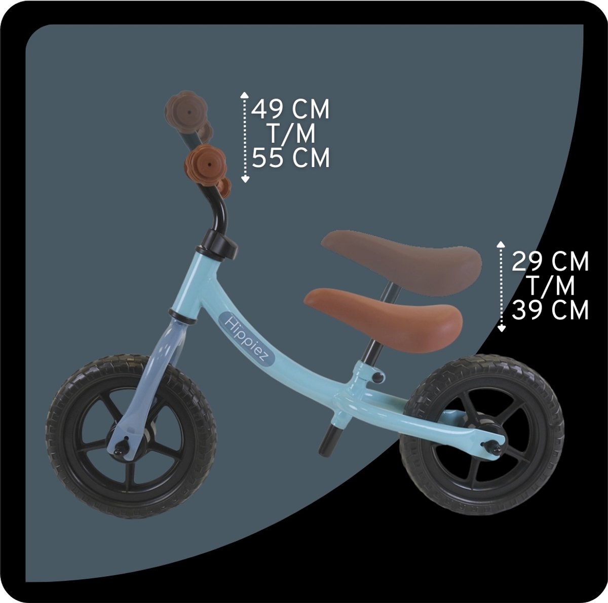 Hippiez Metalen Loopfiets Worker Old Blue vanaf 2 jaar