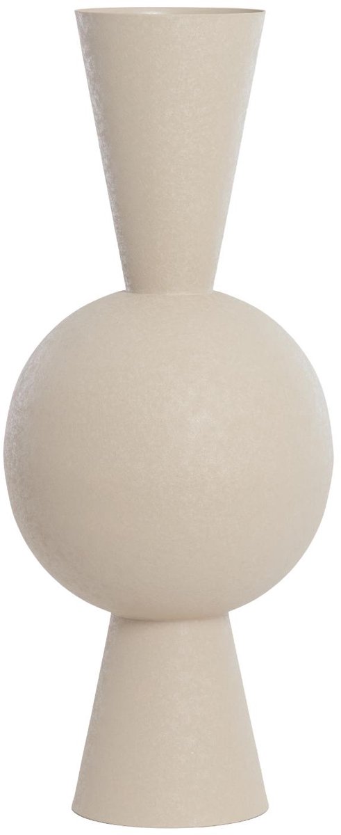 Light & Living Vaas Chedi - Lichtgrijs - Ø30cm - Metaal - Modern - Bloemenvaas - Woondecoratie - Decoratieve vaas voor woonkamer of slaapkamer
