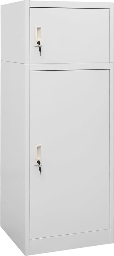 Armoire à casiers vidaXL - Gris clair - Acier - 53 x 53 x 140 cm