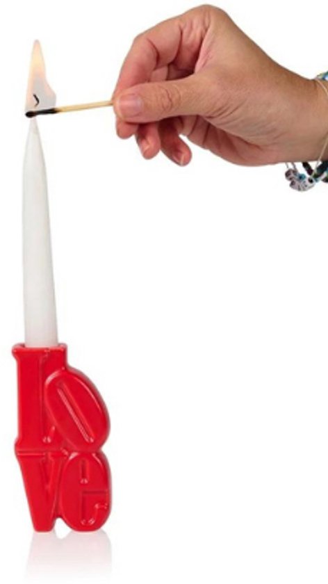 Bougeoir Bitten Amour rouge