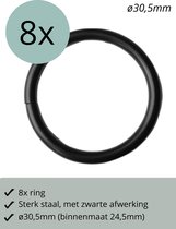 Antiek messing O ring. Binnenmaat 30 mm. 4 mm dik. | Messing, antiek