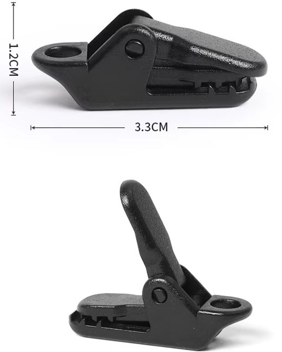 8 stuks - Zeilklemmen 33mm - tentklemmen - kwikclips - krokodillenklem - afdekzeil - dekzeil - grondzeil van Merkloos — afbeelding 3