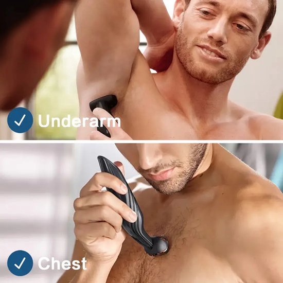 28 of Shave - Set de 3 têtes de rechange pour rasoir Philips Bodygroom - Compatible avec les modèles BG2000 et BG2020, BG2022, BG2024, BG2025, BG2026, BG2028, BG2029, BG2030, BG2036, BG2038, BG2039 et BG2040 - Étanche - Brosse de nettoyage incluse