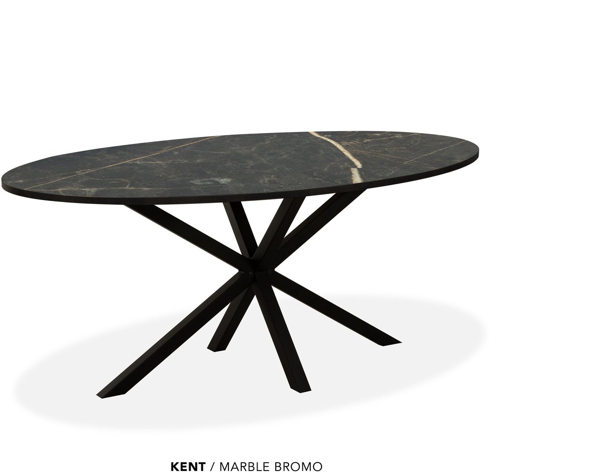 Maxfurn Eettafel ovaal | Zeer krasvast | Kleur: Marbel bromo| Afmeting 220x120cm