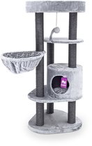 Bol.com Petrebels Charlotte 134 krabpaal - Grijs - 134 cm - met hangmat aanbieding