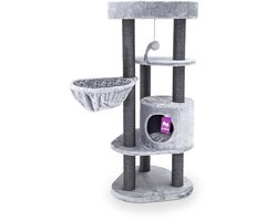 Petrebels Charlotte 134 krabpaal - Grijs - 134 cm - met hangmat