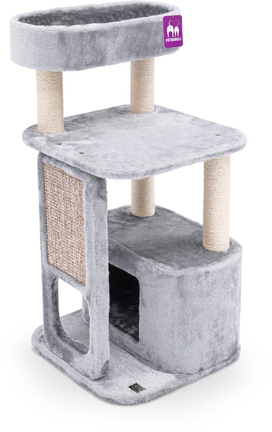 Petrebels  Little Rock 99 katten krabpaal -  Grijs - 99 cm - stabiel