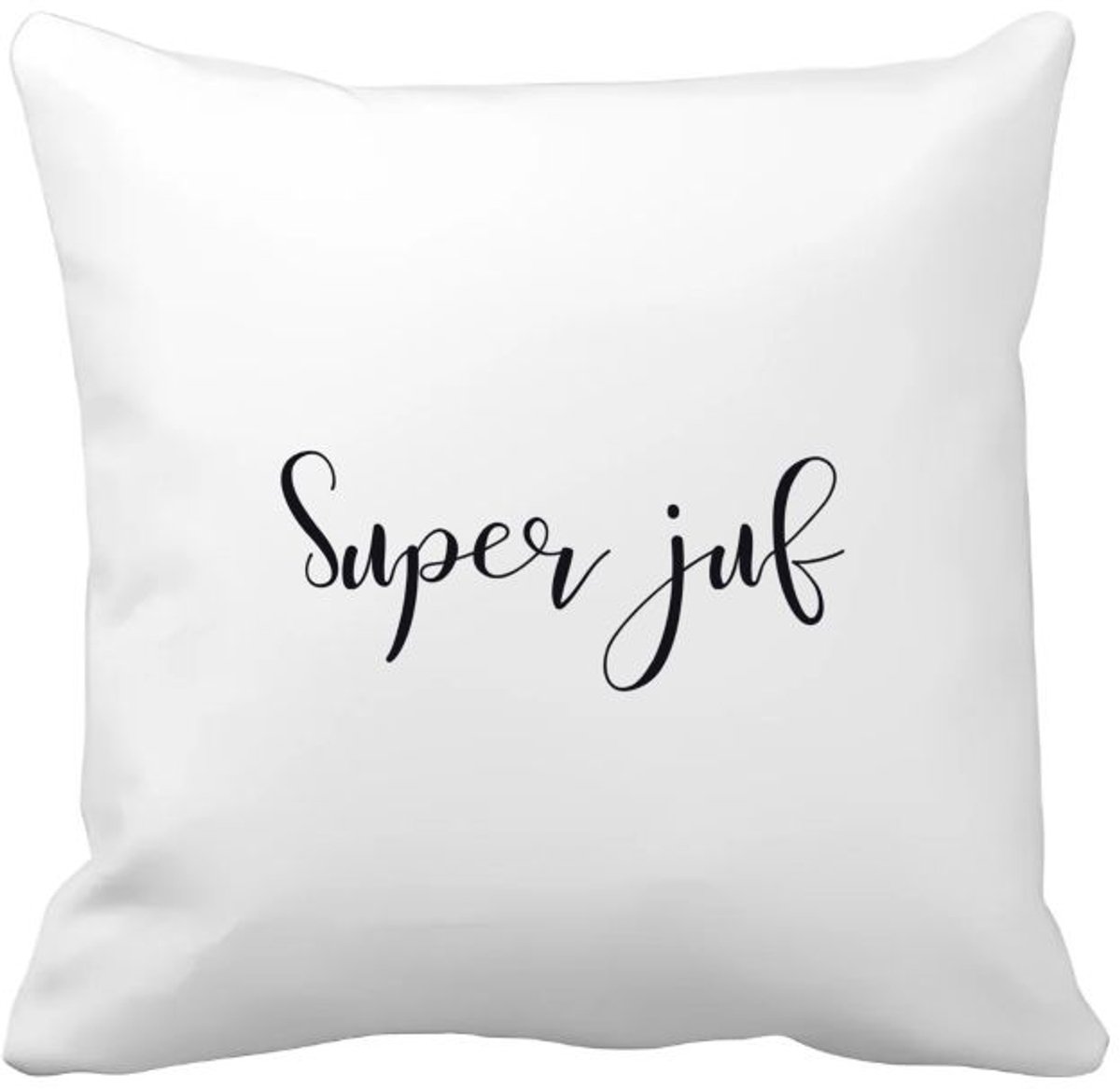 Akyol super juf Kussen hoes - Juf - cadeau juf - cadeau - bedankje juf - juffendag - lerares - 40 bij 40 cm Multicolor