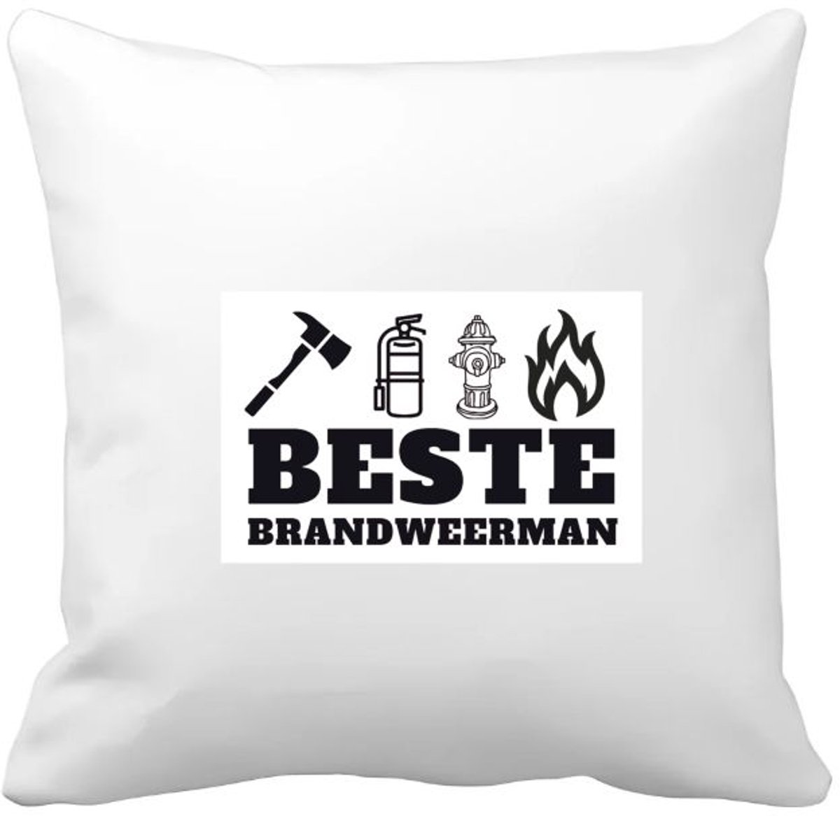 Akyol - beste brandweerman Kussen hoes - Beste brandweerman - collega - cadeau - 40 bij 40 cm