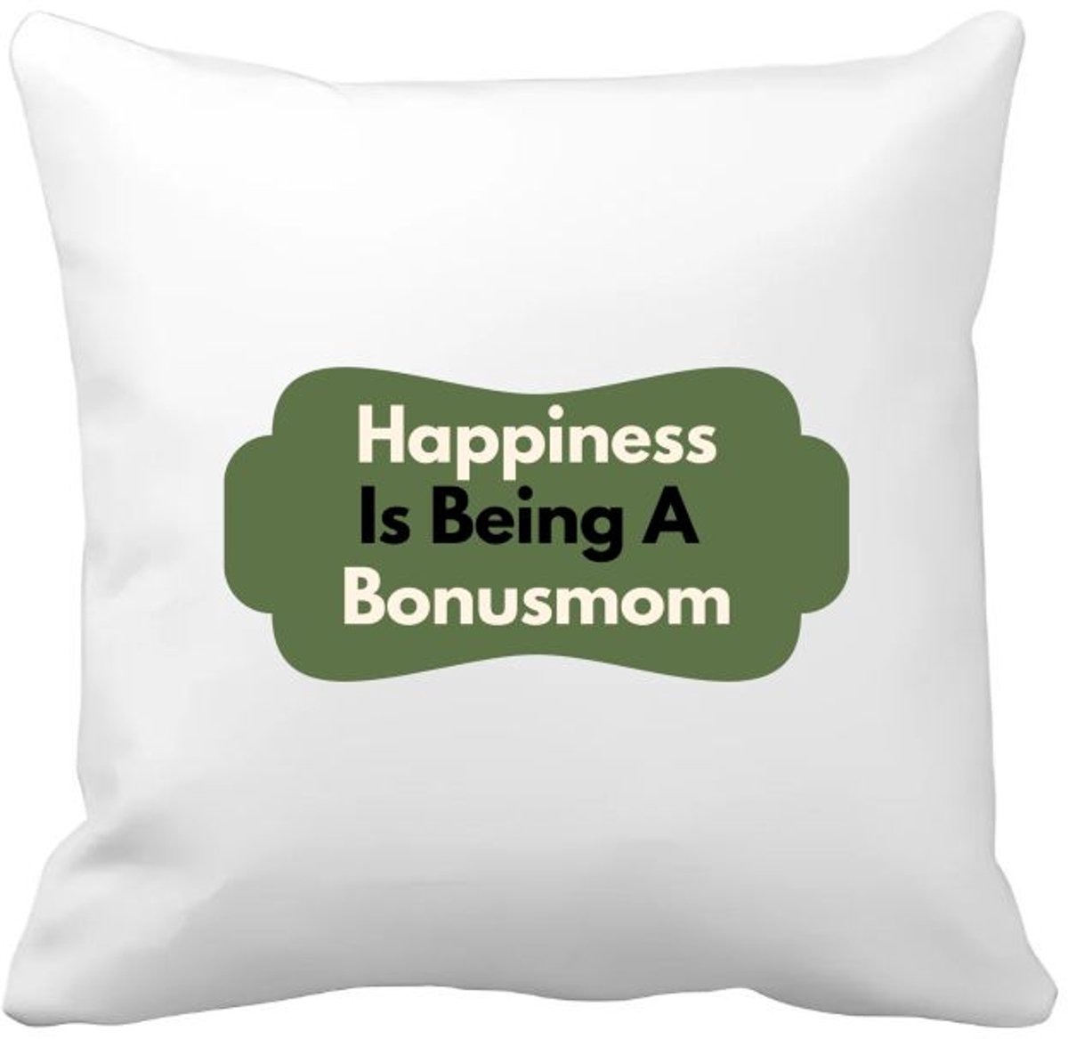 Akyol happiness is being a bonusmom Kussen hoes - Mama - de liefste bonusmoeder - moeder cadeautjes - moederdag - verjaardag - geschenk - kado - 40 bij 40 cm Multicolor