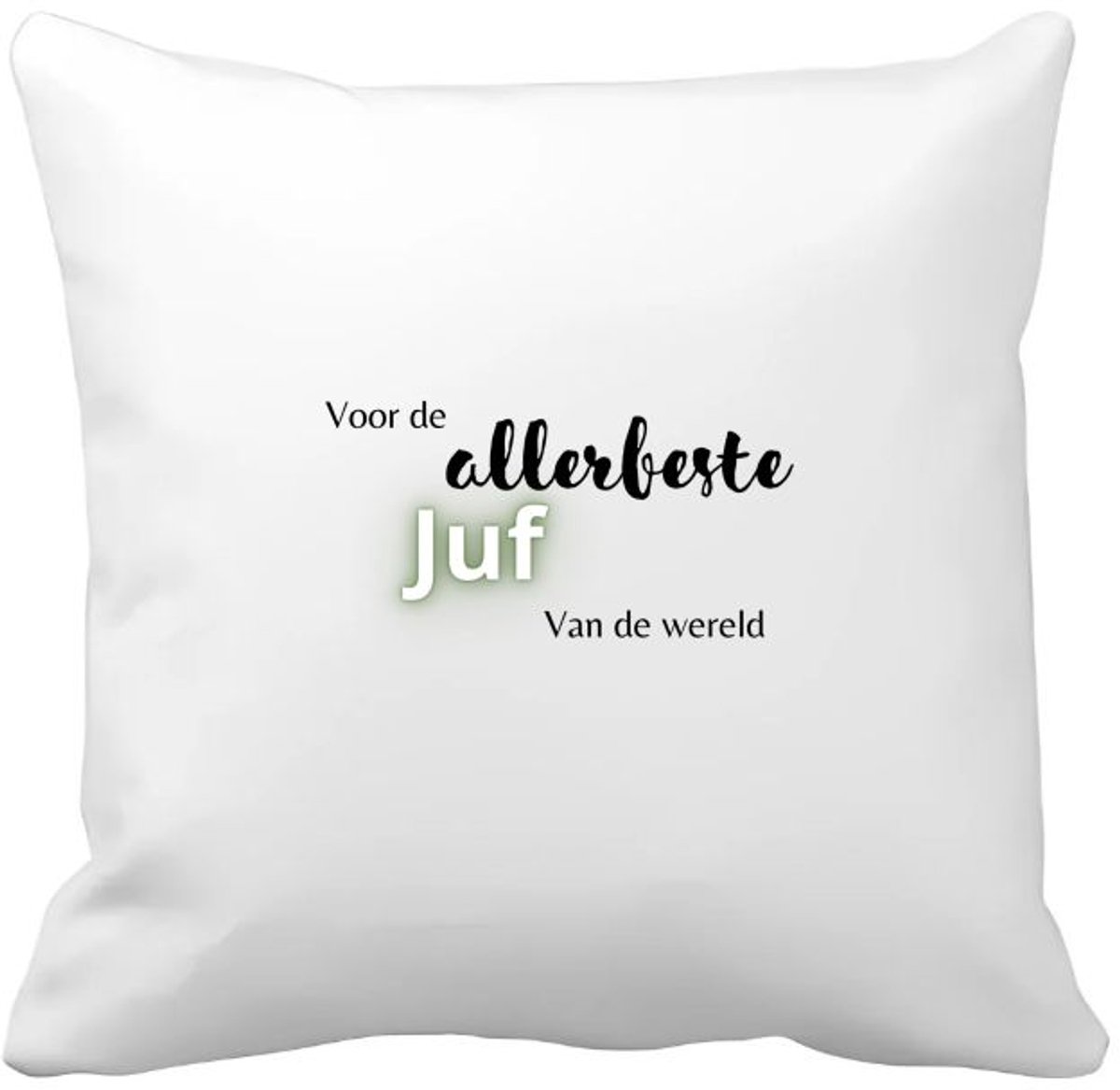 Akyol voor de allerbeste juf van de wereld Kussen hoes - Juf - de beste juf - juf - verjaardagscadeau - verjaardag - cadeau - afscheidscadeau - geschenk - leuke cadeau - kado - gift - juffendag - 40 bij 40 cm Multicolor