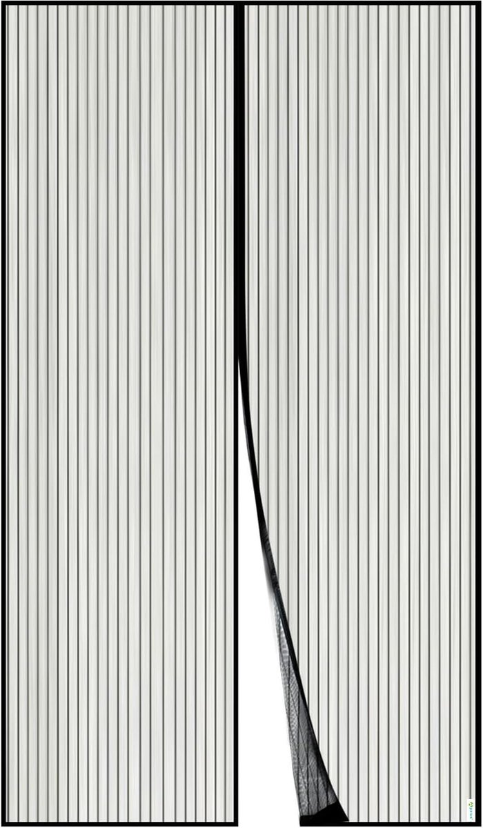 Azalia Magnetische Vliegengordijn, Hordeur, Fijn Gaasgordijn, 34 Magneten van Boven-Tot-Onderafdichting - Sluit Automatisch, Houdt Frisse Lucht Binnen & Insecten Buiten (120x250CM, Zwart)