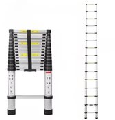 Bol.com Telescopische Loft Ladder - 440CM - Opvouwbare Trapladder - Uitschuifbare Aluminium Ladder - Draagbaar - EN131 - Max. Be... aanbieding