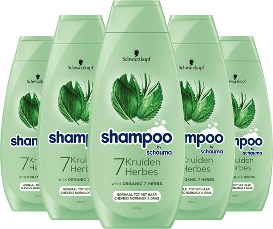 Shampooing Schwarzkopf aux 7 herbes, 5 x 400 ml - Lot de 5