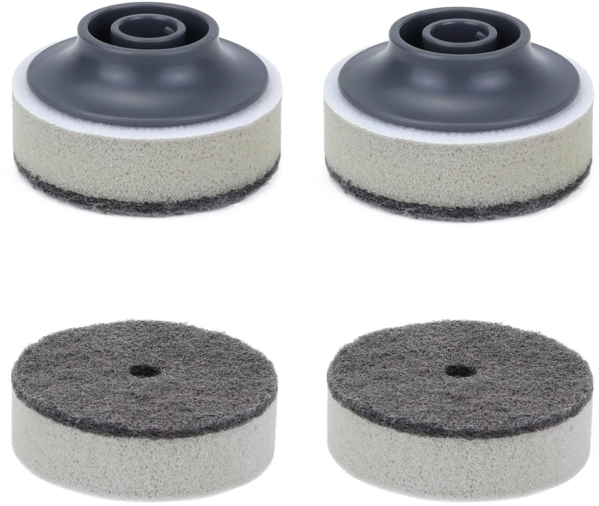 My Ninki ® Set van 4 Vervangbare Schuurspons-Borstelkoppen voor Vaatwasborstel met Zeepdispenser