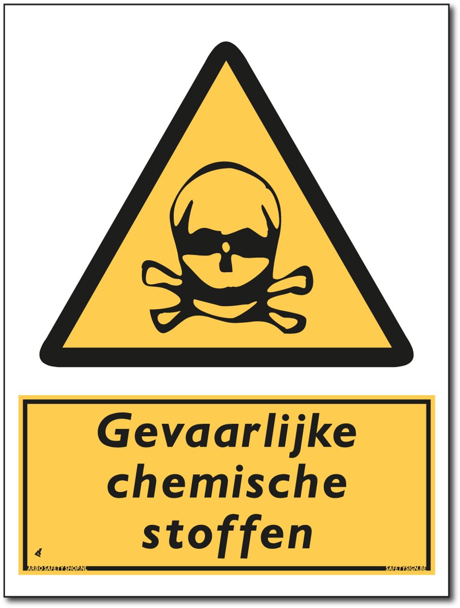 Gevaarlijke chemische stoffen bord - Waarschuwing - Forex - 30 x 40 cm