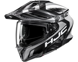 HJC RPHA 60 Quid Zwart Wit Zilver Adventure Motorhelm - Helm
