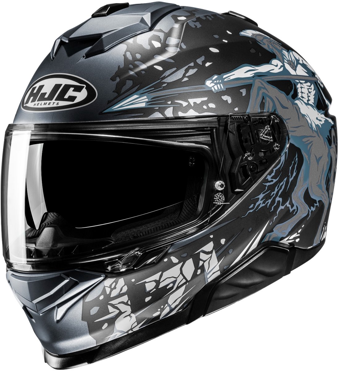 HJC i71 Taurus Zwart Grijs Blauw Integraalhelm - Maat M - Helm