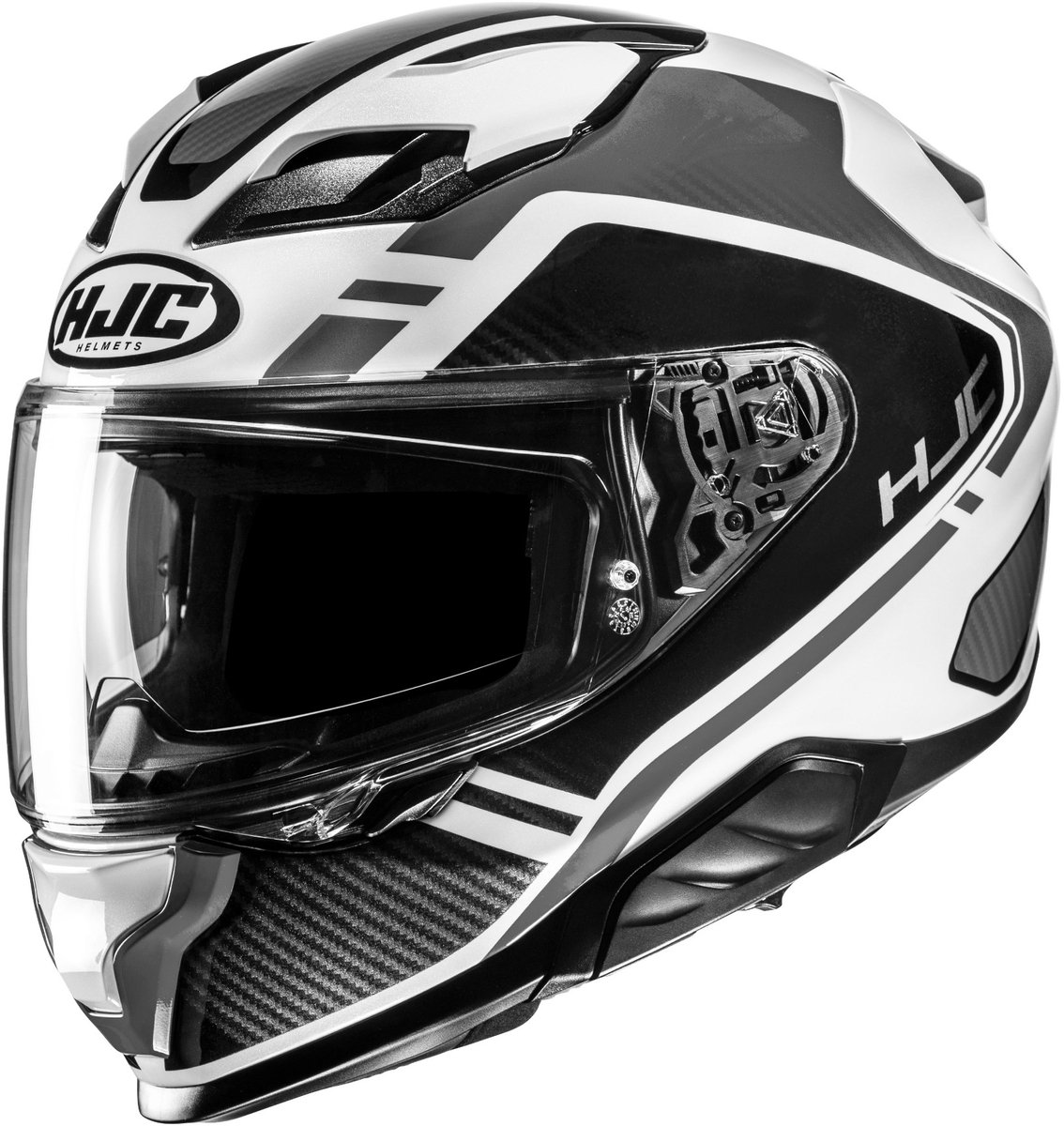 HJC F71 Tozz Zwart Grijs Wit Integraalhelm - Maat XL - Helm