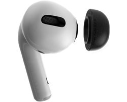 Foam eartips geschikt voor Airpods Pro (2) - zwart - 6× Large - zachte memory foam opzet oortjes - foamigo®